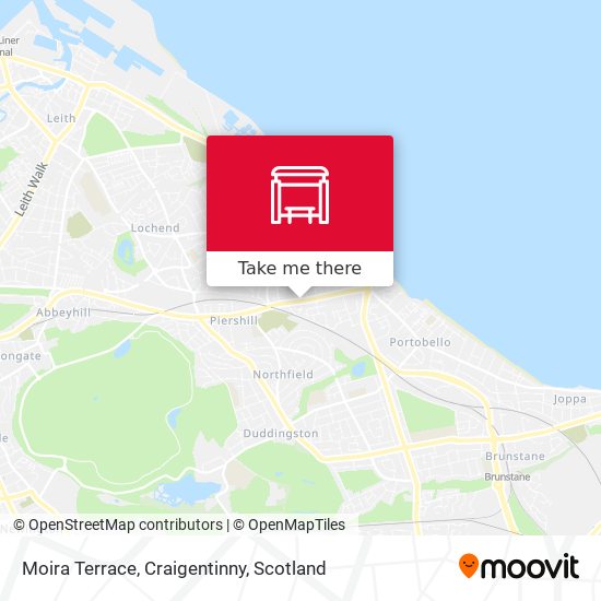 Moira Terrace, Craigentinny map