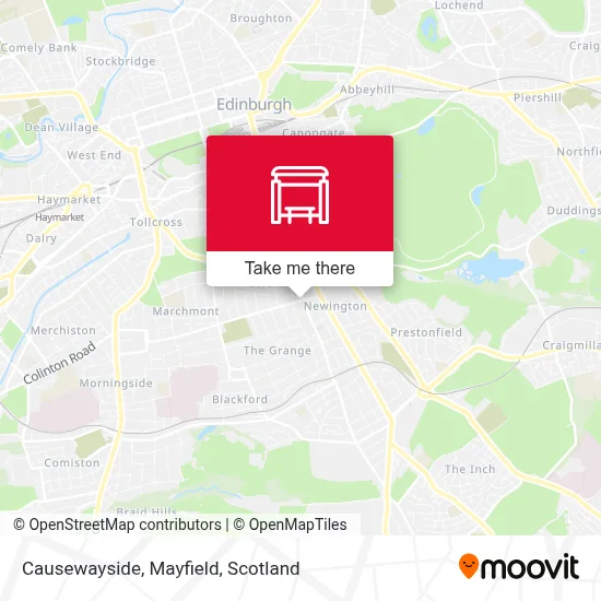 Causewayside, Mayfield map