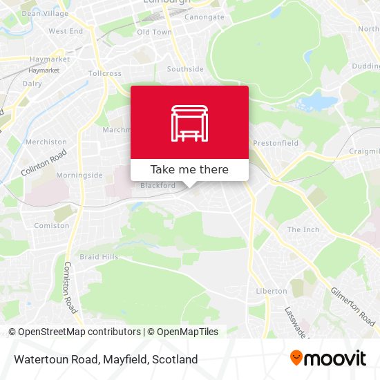 Watertoun Road, Mayfield map