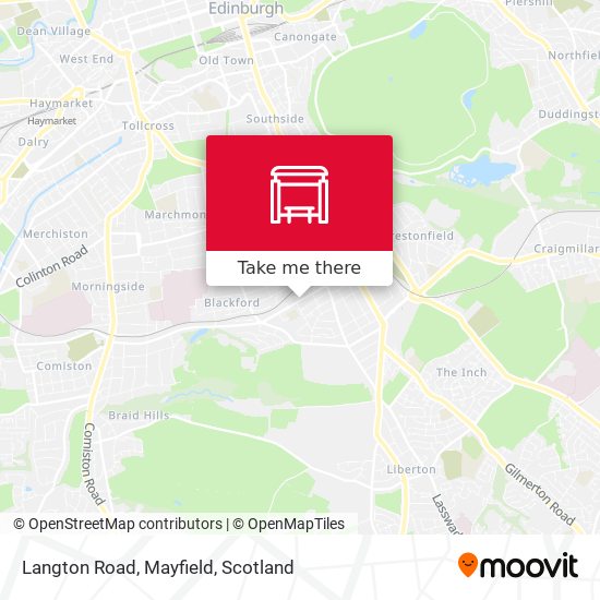 Langton Road, Mayfield map