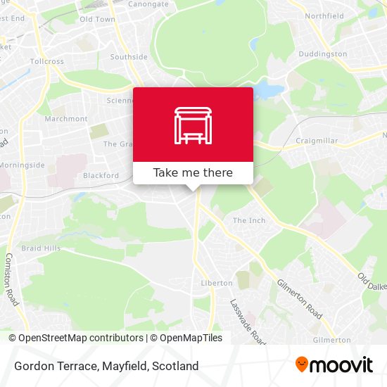 Gordon Terrace, Mayfield map