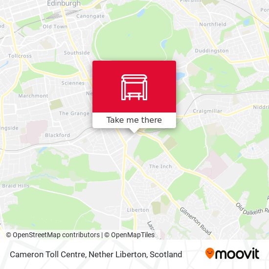 Cameron Toll Centre, Nether Liberton map