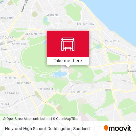 Holyrood High School, Duddingston map