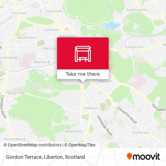 Gordon Terrace, Liberton map