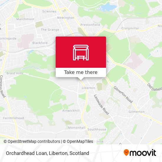 Orchardhead Loan, Liberton map