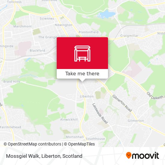Mossgiel Walk, Liberton map