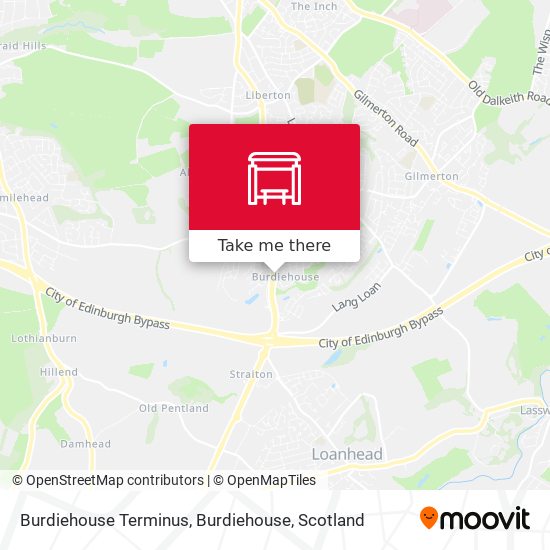 Burdiehouse Terminus, Burdiehouse map