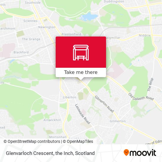 Glenvarloch Crescent, the Inch map