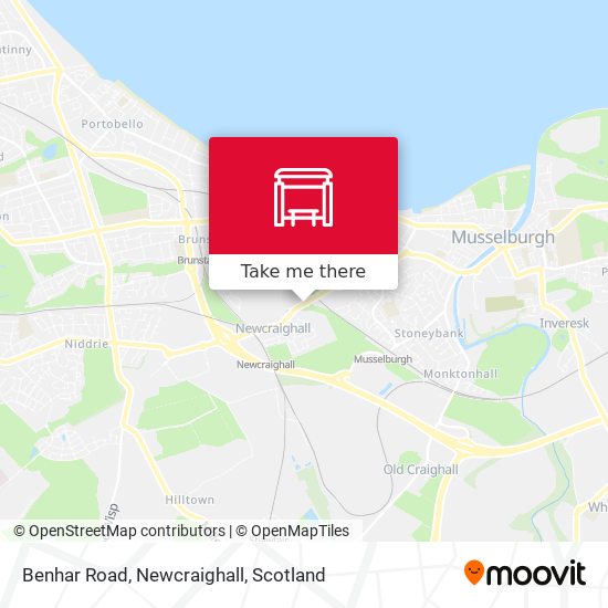 Benhar Road, Newcraighall map