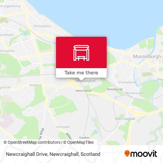 Newcraighall Drive, Newcraighall map