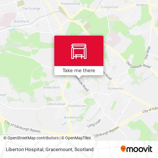 Liberton Hospital, Gracemount map