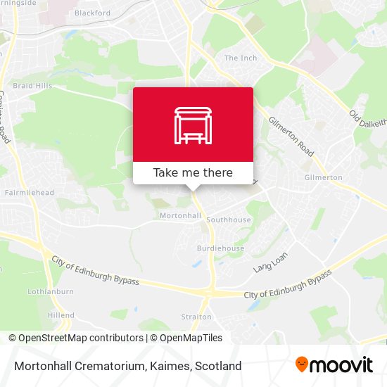 Mortonhall Crematorium, Kaimes map