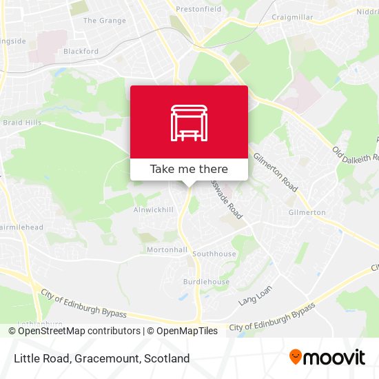 Little Road, Gracemount map