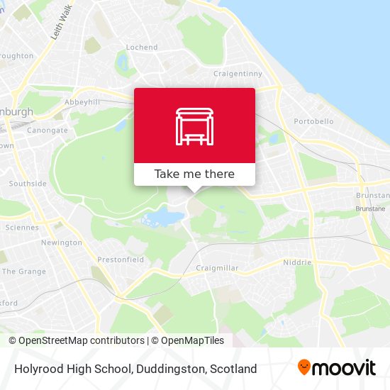 Holyrood High School, Duddingston map