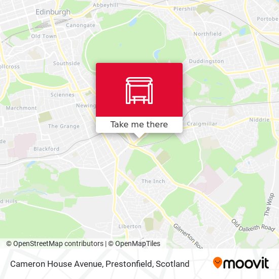 Cameron House Avenue, Prestonfield map