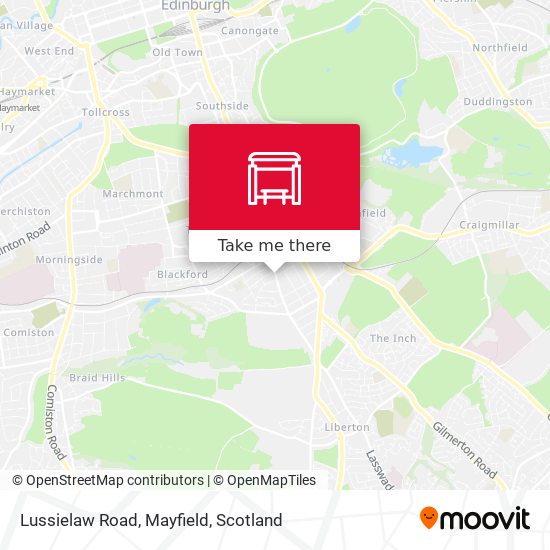 Lussielaw Road, Mayfield map