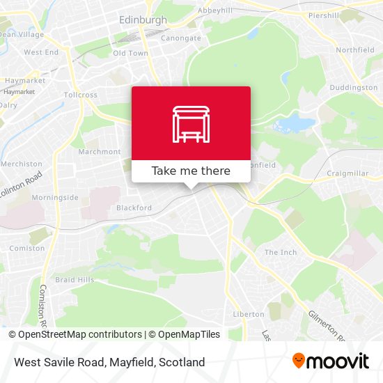 West Savile Road, Mayfield map
