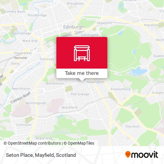 Seton Place, Mayfield map