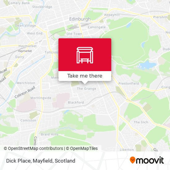 Dick Place, Mayfield map