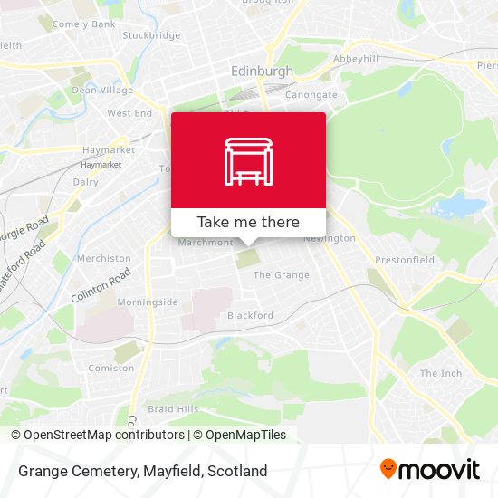 Grange Cemetery, Mayfield map