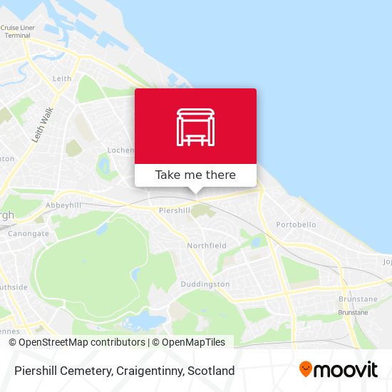 Piershill Cemetery, Craigentinny map