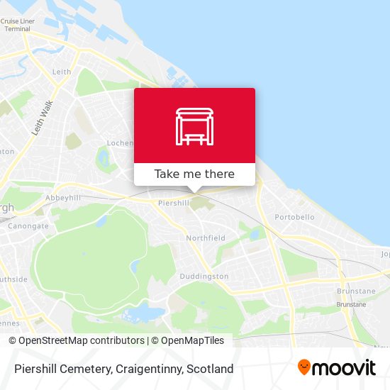 Piershill Cemetery, Craigentinny map