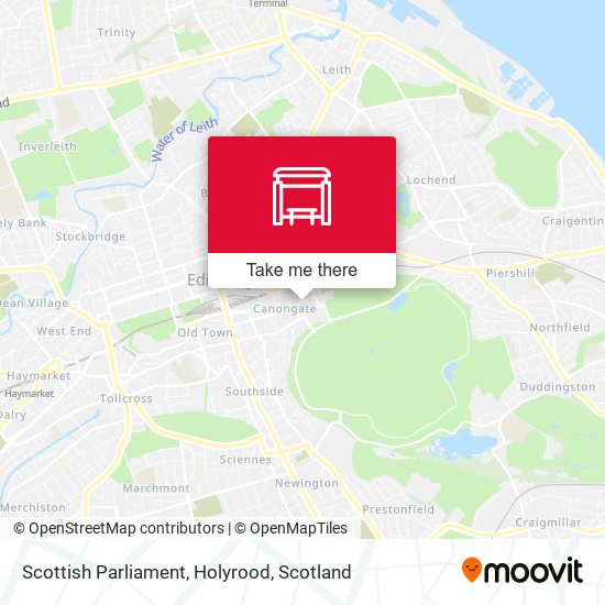 Scottish Parliament, Holyrood map