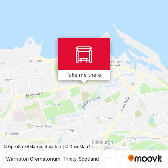 Warriston Crematorium, Trinity map