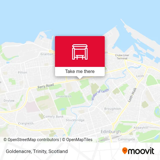 Goldenacre, Trinity map