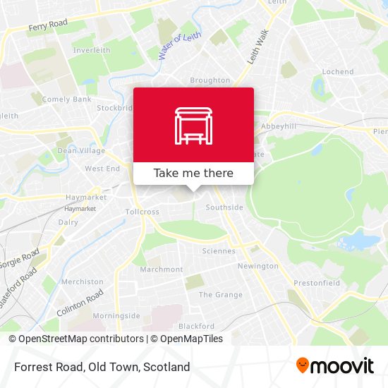 Forrest Road, Old Town map