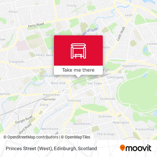 Princes Street (West), Edinburgh map