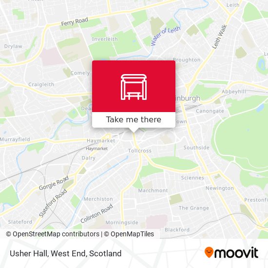 Usher Hall, West End map