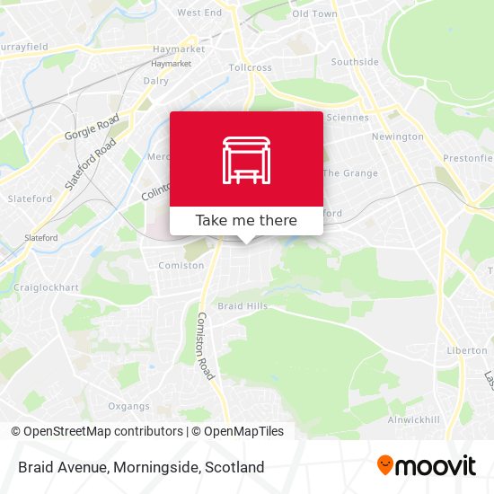 Braid Avenue, Morningside map