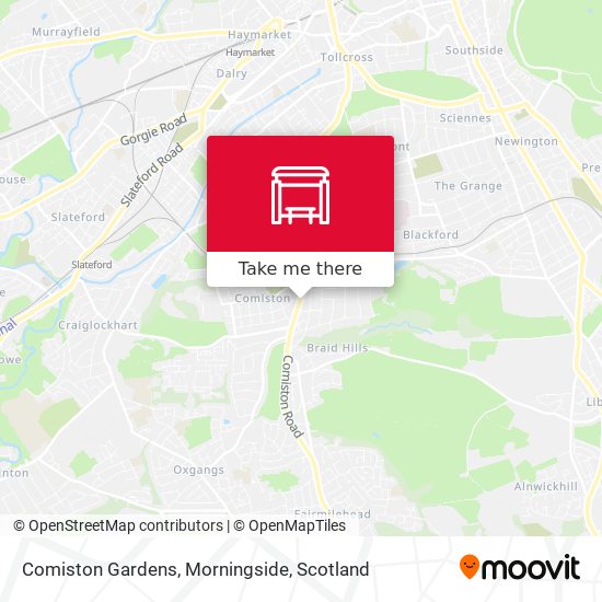 Comiston Gardens, Morningside map