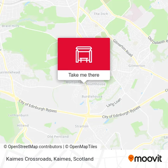 Kaimes Crossroads, Kaimes map