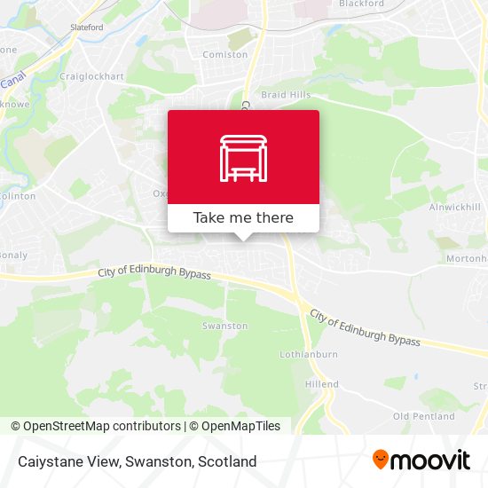 Caiystane View, Swanston map