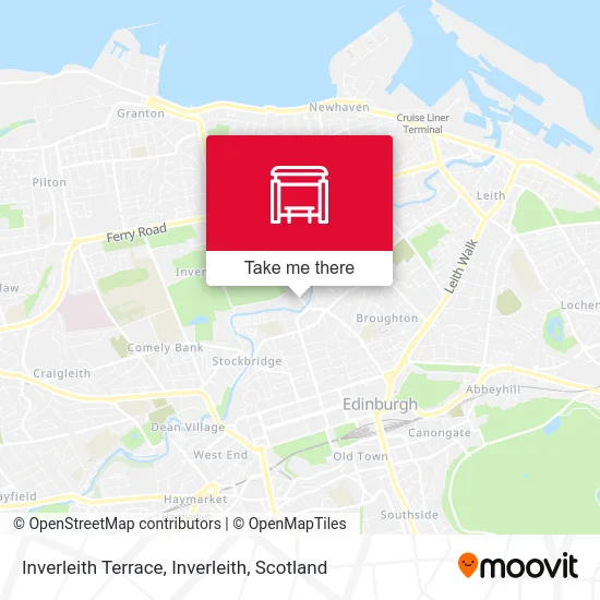 Inverleith Terrace, Inverleith map