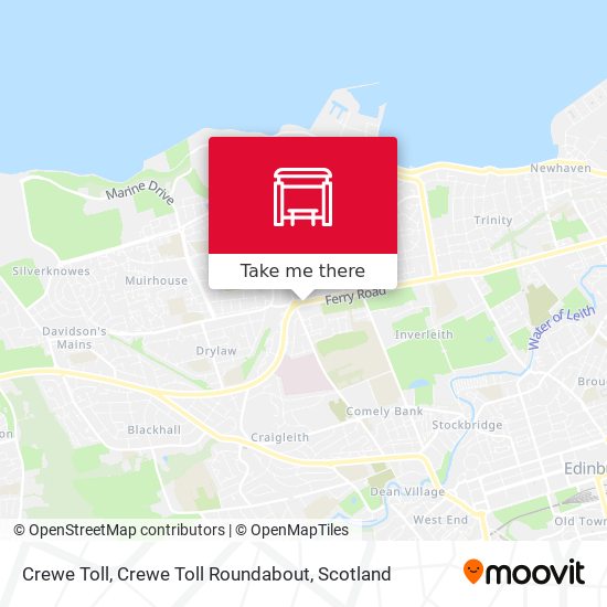 Crewe Toll, Crewe Toll Roundabout map