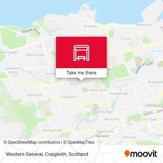 Western General, Craigleith map