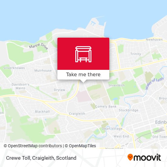 Crewe Toll, Craigleith map