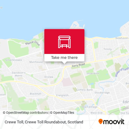 Crewe Toll, Crewe Toll Roundabout map