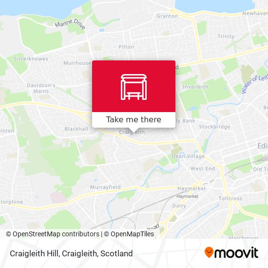 Craigleith Hill, Craigleith map