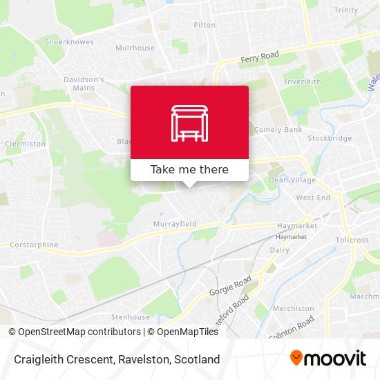 Craigleith Crescent, Ravelston map