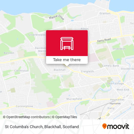 St Columba's Church, Blackhall map