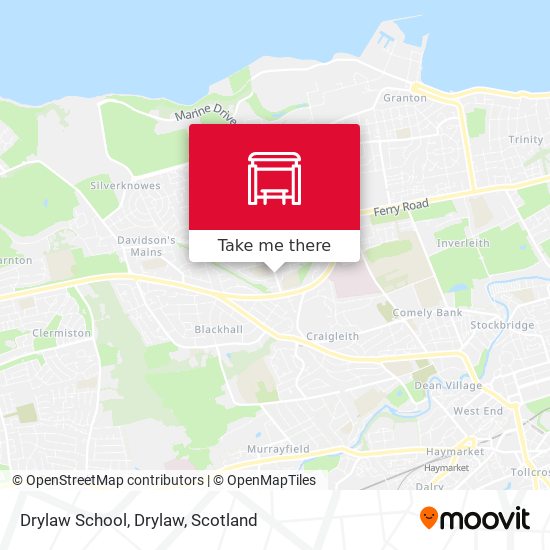 Drylaw School, Drylaw map