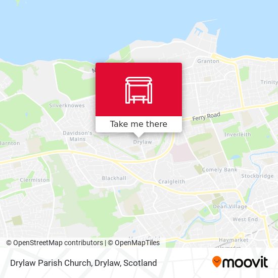 Drylaw Parish Church, Drylaw map