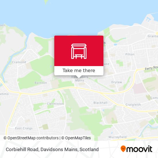 Corbiehill Road, Davidsons Mains map