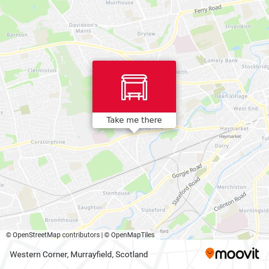 Western Corner, Murrayfield map