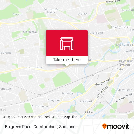Balgreen Road, Corstorphine map