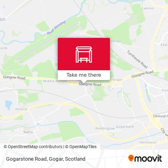 Gogarstone Road, Gogar map